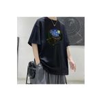 Touz Satu Moda & Van Gogh Siyah Unisex Oversize T-shirt