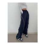 Touz zolid wear Harajuku Lines Detail Cargo Pocket Dark Navy Tracksuit Lacivert Eşofman Altı