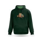 Towards To Horizon Tasarım Kapşonlu Sweatshirt, Nefti yeşil, XL