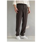 town walker Erkek Old Money Modal Kumaş Rahat Kalıp Baggy Kumaş Pantolon