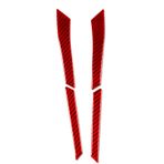 Toworldit Yumuşak Kırmızı Karbon Fiber Motosiklet Gövde Dekorasyonu Koruyucu Trim Sticker Honda ADV350 2022-2026 ile Uyumlu (4 adet/takım Yakıt Deposu Yan Trim Çıkartması)