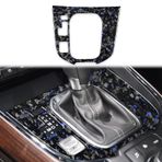 Toworldit Yumuşak Reçine Dövme Desen Vites Kutusu Vites Paneli Trim Dekorasyon Çıkartması Mazda CX-9 2016-2024 ile Uyumlu (Mavi)