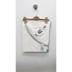 Tows Baby Kuzu Nakışlı Bebek Banyo Havlusu 75X75CM - 75 x 75 cm - Gri
