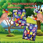 Tox 2 Set - 20 Parça Tox Sevimli Böcekler ve Uçan Hayvanlar Parmak Kukla T219 T222 - Renkli