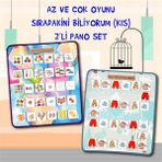 Tox 2 Set - 57 Parça Tox Az, Çok Oyunu ve Sıradakini Biliyorum (Kış) Keçe Duvar Panoları , Eğitici Oyuncak - Renkli
