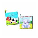 Tox Çiftlik Hayvanlar ve Vahşi Hayvanlar Kumaş Sessiz 2 Kitap