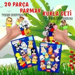 Tox Evcil Hayvanlar ve Vahşi Hayvanlar T772 T781 2 Set 20 Parça Parmak Kukla