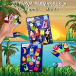 Tox Meyveler ve Uçan Hayvanlar T105 T222 2 Set 20 Parça Parmak Kukla