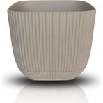 Toxa 1.8 Lt 15X15X13 cm Dekoratif Mercan Desenli Tabaklı Mat Plastik Saksı No3 - 1,8 Litre - Bej