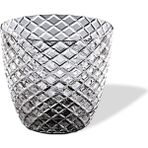 ToXA 3 Litre Kesme Orkide Saksısı Kristal Füme Duman Gri Plastik Saksı No3 Ø18X16CM - 3L