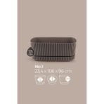 ToXA 4 Adet Pera Uzun Saksı Seti No1 1,5 Litre Latte Bej 23CM Plastik Tabaklı Çiçek Bitki Balkon Saksısı - 4 x 1,5 L