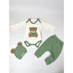 Toy Bear Bebek Takımı - Yeşil - 3 - 6 Ay