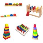 Toy Oyuncak Okul Öncesi Ahşap Oyuncak 6’lı Montessori Eğitici Kavram Seti Anaokulu Özel Eğitim Materyalleri
