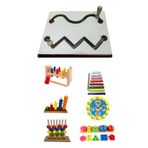 Toy Oyuncak Okul Öncesi Ahşap Oyuncak Montessori Kavram Seti Anaokulu Özel Eğitim Materyalleri 7 Li Set
