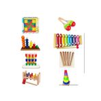 Toy Oyuncak Okul Öncesi Ahşap Oyuncak Seti 9Lu Montessori Anaokulu Özel Eğitim Materyalleri