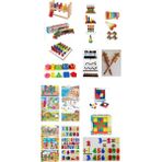 Toy Oyuncak Okul Öncesi montessori Eğitici Ahşap Kavram Oyuncakları Kombine Okul Öncesi Özel Eğitim Materyalleri Seti 32 Li1 Adet - Çok Renkli