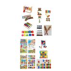 Toy Oyuncak Okul Öncesi Montessori Eğitici Ahşap Kavram Oyuncakları Kombine Okul Öncesi Özel Eğitim Materyalleri Seti 32 Li