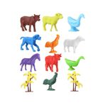 Toy Play 12 Parça Renkli Mini Çiftlik Hayvanları Figür Seti 4-6 cm SKU676