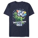 Toy Story Pixar Üniseks Oyuncak Hikayesi Balon Rex 50 Organik Kısa Kollu Tişört, Lacivert, S, lacivert mavi, S
