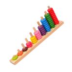 TOYANDONA 1 Takım eğitici oyuncak bilgi işlem raf oyuncaklar mini bulut oyuncaklar kapaklı biblo alet ahşap puzzle ahşap yapboz Ahşap bulmacalar bina çocuklar için oyuncak sayma Bambu