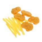 TOYANDONA 1 Takım Simüle Tavuk Nuggets Oyuncaklar Sahte Tavuk Nuggets Gerçekçi Patates Kızartması Modelleri Tavuk Nuggets Modeli Tavuk Nuggets Modelleri