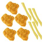 TOYANDONA 10 Adet Tavuk Nuggets Patates Kızartması Modelleri Vitrin Mutfak Fotoğraf Aksesuarları Için Gerçekçi Simüle Edilmiş Yiyecekler