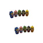 TOYANDONA 10 Parça Ahşap Matruşka Anahtarlık Boyalı Küçük Kolye Ucu Rus Yuvalama Bebekleri Geleneksel Rus Oyuncağı Rus Bebek Anahtarlık Babuşka Bebek El Yapımı Istifleme Bebek Araba Rusya