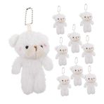 TOYANDONA 10 Parça ayı kolye Küçük ayı anahtarlık Oyuncak ayı anahtarlık Sevimli ayı oyuncak Şirin mini ayı oyuncak mezuniyet ayı hediyesi mini oyuncak ayılar mini ayı bebek kısa peluş Beige