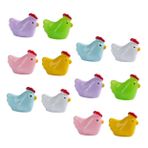 TOYANDONA 12 Adet Tavuk Peyzaj Yaratılış Minyatür Civciv Figürleri Mini Tavuk Figürinleri Reçine Minyatür Mini Hayvanlar Figürleri Moss Peyzaj Terrarium Diy Craft Reçine