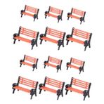 TOYANDONA 12 Park Recliner Yaratıcı Süsler Park Bankı Süsleme Saksı Açık Bahçe Süsleme Minyatür Banklar Park Bankı Zanaat Minyatür Park Bankları Mini Sandalyeler