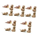 TOYANDONA 20 mikro peyzaj su samuru Otter aksesuarları Su samuru dekorasyonu Mini bahçe süslemeleri Ev dekorasyonunda kullanılan minyatür objeler reçine bonsai reçine minyatürleri