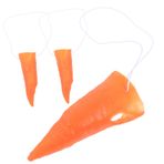 TOYANDONA 3 Parça havuç burnu halloween cadılar bayramı partisi maskeleri kostümü noel şapka DIY sahne değiştirilebilir burun Aksesuarlar
