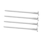 TOYANDONA 4 Adet Bahçe Topraklama Çubuğu Yürüyüşçüler Için Çadır Kazıkları Metal Bahçe Kazıkları Zemin Için Metal Çiviler Manzarayı Kenarlamak Için Çiviler Çadır Çivisi Paslanmaz Çelik Gümüş