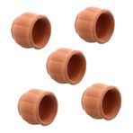 TOYANDONA 5 Adet Minyatür Seramik Saksılar Vintage Terracotta Sukulent Saksılar Başparmak Saksıları Ev Dekoru İçin Sevimli Çiçek Saksıları Ofis Masası Küçük Alanlar Küçük Bitkiler Yaprak
