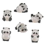 TOYANDONA 6 Adet Mikro Peyzaj Panda Süs Modelleri Oyuncak Mini Hayvan Heykelcik Minyatür Hayvan Figürleri Manzara Hayvan Figürü Minyatür Figürler Kırmızı Panda Reçine Saç Aksesuarları