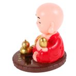 TOYANDONA araba süsleri araba aksesuarı araba aksesuarları Araba iç dekorasyon araba süsü Araba camı heykel bodhisattva küçük keşiş dekorasyonu güneş enerjili oyuncaklar dans ediyor plastik