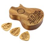 TOYANDONA Gitar Penası Düzenleyici Ahşap Kasa Gitar Penası Saklama Kutusu Gitar Penası Sergileme Kutusu Gitar Tutkunları