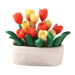 TOYANDONA mini lale saksısı minyatür periler Kendin Yap mini sahte bitki tencere salkım mini saksı bitkisi mini bitkiler Model saksı minik bonsai dekoru mini bonzai modeli plastik Colorful
