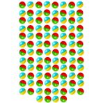 Toyaş 100 Adet 4 cm Şirin Çıngıraklı Bebek ve Kedi Oyun Topu Kolay Kavranan Çıngırak Topu Bpa İçermez Kırm, URT/TOP3-7