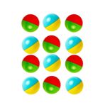 Toyaş 12 Adet 4 cm Şirin Çıngıraklı Bebek ve Kedi Oyun Topu Kolay Kavranan Çıngırak Topu Bpa İçermez Kırmı, URT/TOP3-5