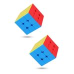Toyaş 2 adet Speed Cupe Küp Zeka Küpü 3x3 Canlı Renkler Hız Küpü,Fidget Oyuncak Seyahat Zeka Oyunu