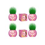 Toyaş Çim Adam 6 Adet Yeni Nesil Kutulu Pembe Bebek Temalı Baby Shower Yeni Doğan 1 Yaş Doğum Günü Parti H