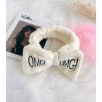 Toyaş Omg Peluş Bandana Makyaj Spa Saç Bandı Beyaz