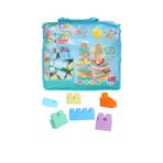 Toyaş Play Blox Yapı Oyuncakları 3004 Pastel Renkler Mega Blok Seti 133 Parça Mavi Çantalı
