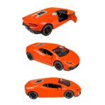 Toyaş Süper Spor araba Metal Model Çek Bırak Kapıları Açılan Oyuncak Araba 10Cm Turuncu