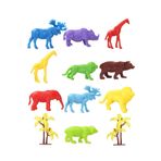 Toyaş Toy Play 12 Parça Renkli Mini Vahşi Hayvanlar Figür Seti 4-6 cm SKU669