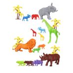 Toyaş Toy Play 18 Parça Büyük ve Mini Vahşi Safari Hayvanları Seti SKU690-669