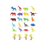 Toyaş Toy Play 24 Parça Renkli Mini Dinozor ve Vahşi Hayvanlar Figür Seti 4-6 cm SKU683-669