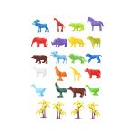 Toyaş Toy Play 24 Parça Renkli Mini Vahşi Hayvanlar ve Çiftlik Hayvanları Figür Seti 4-6 cm SKU669-676