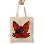 Toyaso Fnaf Vanessa Five Nights At Freddys Cats Kedi Beyaz Bez Çanta Uzun Saplı Alışveriş Çantası - 34*40 cm - 001-Beyaz